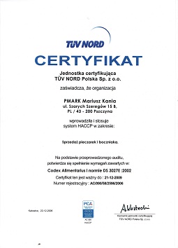 Certyfikat TUV NORD